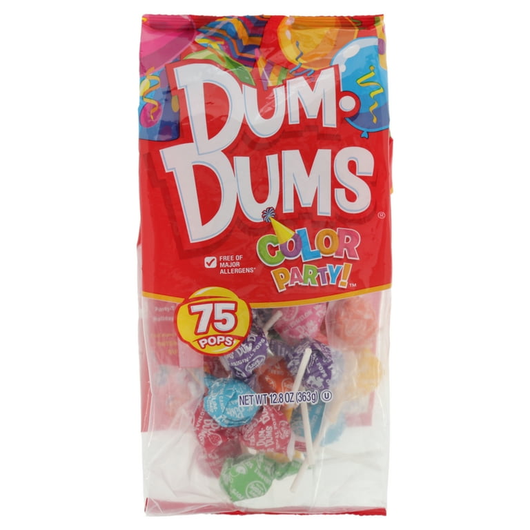 DUM DUMS Assorted PINK & BLUE Lollipops (COTTON CANDY & BUBBLE GUM) BABY  SHOWER