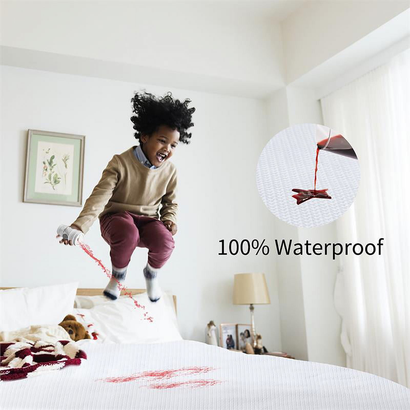 NexHome Waterproof Hypoallergenic Fitted Mattress Protector, California King