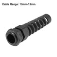 thumbnail image 2 of Uxcell PG16 Cable Gland 10mm13mm Wire Hole Waterproof Nylon Joint Adjustable Locknut Black 10 Pcs, 2 of 3