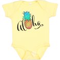thumbnail image 3 of Inktastic Aloha- in Cursive with Pineapple Rainbow Colors Boys or Girls Baby Bodysuit, 3 of 5