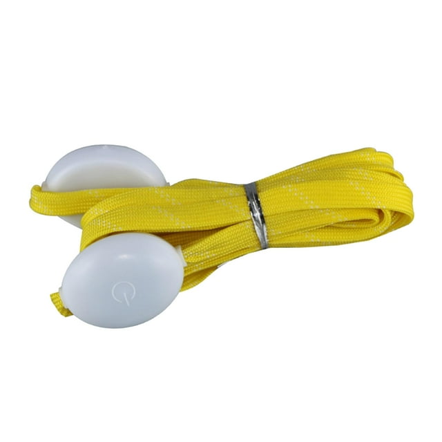 Cordones de zapatos LED Flash Light Intermitente Nylon Party Shoe String Amarillo Yuyangstore cordones de zapatos iluminados