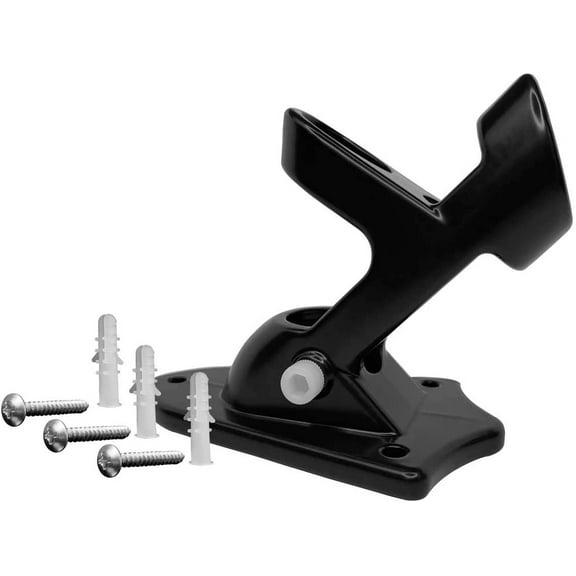 FFN Black Flag Pole Holder Bracket Mount with 2 Positions, Great Aluminum Flagpole Mounts for 3x5ft Flags, Comes with Three Screws and Plastic Wall Anchors