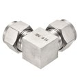 thumbnail image 3 of Uxcell 90 Degree Union Elbow 14mm to 14mm OD Tube Stainless Steel Compression Tube Fitting, 3 of 5