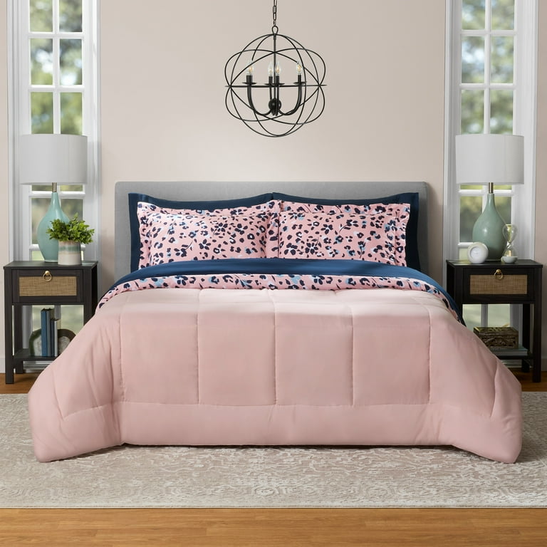 2枚セットnante SUVIN COTTON TEE PINKとNAVY /S Mainstays All in One Reversible Comforter and Sheet set- 7 Piece