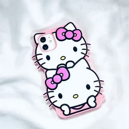 Sanrio Stacked Hello Kitty 3D Cute Phone Case For Iphone 11 12 13 14 Pro Max X Xs Xr 7 8 Plus Shockproof Cover