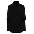 thumbnail image 3 of Meichang Women's Sweater Dress 2023 Fall Winter Turtleneck Poncho Sweaters Chunky Knit Cape Wrap Sweaters Pullover Long Sleeve Jumper Tops, 3 of 3