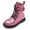 Rose Red, variant on DADAWEN Boy Combat Boots Girl Glittering Ankle Boots Waterproof Black 3.5 Little Kid