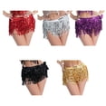 thumbnail image 2 of Jupe de Danse Orientale à Sequins pour Femmes, Jupe de Fête pour Filles, Jupe d'Entraînement Portable, Réutilisable, Lavable, en Chiffon, Costume Doré, 2 of 6