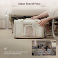 thumbnail image 6 of BELLA & PAL Airline Approved Cat Carrier with Wheels, Detachable Rolling Pet Carrier for Kitten & Small Dogs up to 16lbs, Soft-Sided Foldable Puppy Bag , 17.7"×11"×11", Cloud Dancer, 6 of 10