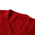 thumbnail image 5 of Mens V Neck Sweaters Knitted Long Sleeve Sweatshirts Shirts Casual Solid Color Pullover Slim Thermal Warm Going-Out Loungewear Sweater Tops, 5 of 6
