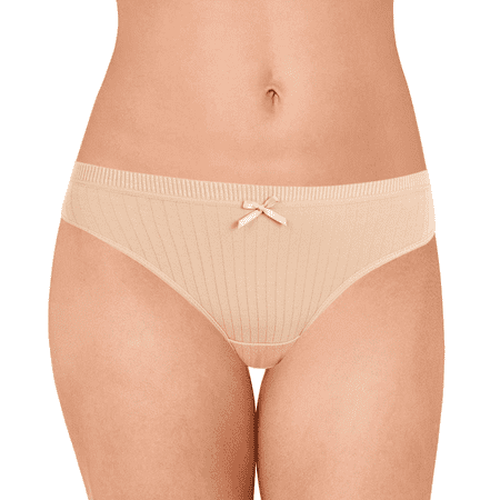 Meiodtion Underwear for Women No Show Thong Breathable Seamless Panty Sport Cute Elastic Waist Comfort Panties Beige S