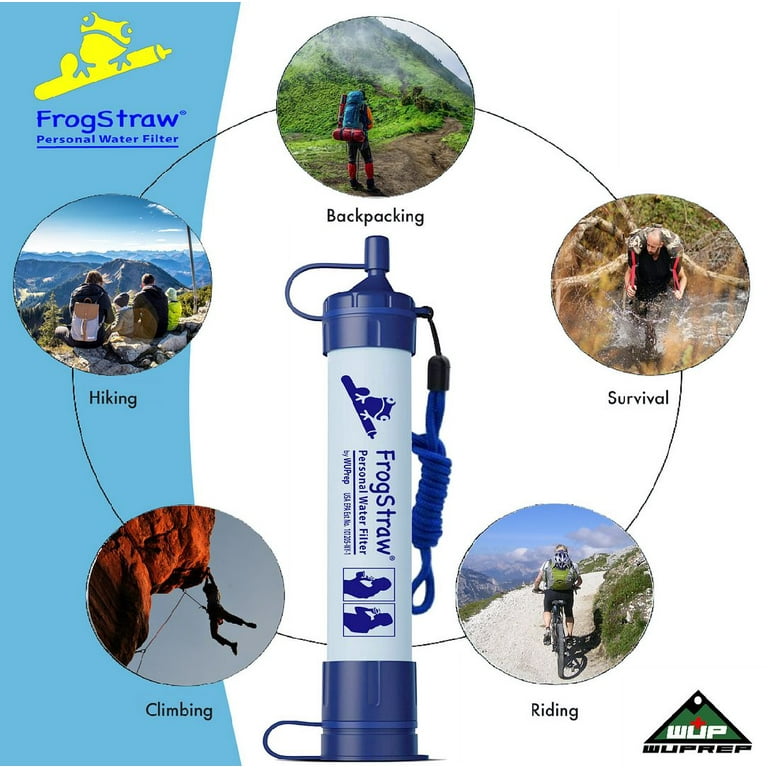Purewell Outdoor Water Filter Personal Water Filtration Straw Emergency  Survival Gear Water Purifier for Camping Hiking Climbing Backpacking