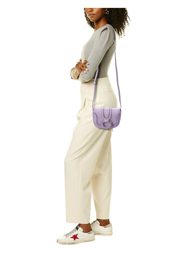 hana See by Chloé Hana Mini Leather Crossbody, Purple - Walmart.com