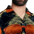 thumbnail image 5 of Vintage Bear Men's Short Sleeve Button Down Spread Collar Beach Shirts, 5 of 6
