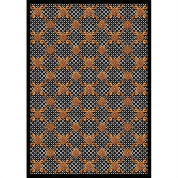 Any Day Matinee Queen Anne Rectangle Theater Area Rugs  01 Black - 3 ft. 10 in. x 5 ft. 4 in.