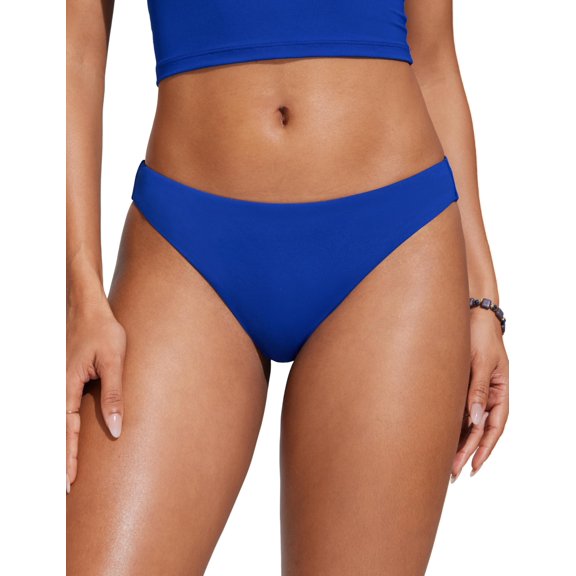 Bombacha de Bikini CRZ YOGA Cadera Baja Cheeky Olas Azul M