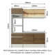 thumbnail image 3 of Mueble de Cocina Compacto 180cm Blanco/Marrón Diamante Madesa 86, 3 of 3