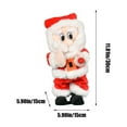 thumbnail image 4 of ​11.8" Electric Dancing Santa Claus - Battery Operated Singing Christmas Decor w/ Music, Motion & Lights (Red Plastic)​​ red, 4 of 6