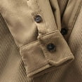 thumbnail image 6 of ZUKMRJPC Men's Corduroy Button Down Shirt Long Sleeve Fleece Lined Vintage Solid Color Shirts Casual Warm Thick Shirt Jacket with Pockets, 6 of 8