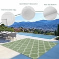 thumbnail image 3 of Green Moroccan Outdoor Rug 3x5 Ft - Reversible Patio Rug Outdoor Camping Rugs, Morocco Boho Ethnic Abstract Geometric Washable Indoor Outdoor Area Rugs, Non-Slip Outdoor Carpet Runner for Deck/Porch, 3 of 8