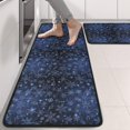 thumbnail image 2 of Kitchen Rugs Sets Of 2,Dark Blue Christmas Snowflake Pattern Anti Fatigue Kitchen Mat Rugs Non Slip Washable,Decorative Kitchen Floor Mats for Kitchen,Sink,Laundry,17"x47"+17"x47", 2 of 5