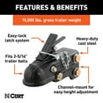 thumbnail image 2 of CURT 25328 Channel-Mount Adjustable Trailer Coupler, 2-5/16-Inch Hitch Ball, 15,000 lbs, 2 of 3