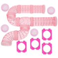 thumbnail image 2 of Hamster Tubes With Connector Diy Pet Cage Extension Small Pet Accessories Pink Color Durable Material For Pet Owners 1 Set, 2 of 5