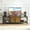 Brown-58inch, variant on 65 Inches TV Stand for TV Up to 75 Inches, TV Console with 2 Closed Storage Spaces and Open Shelves, Bedroom TV Stand with Adjustable Feet for Living Room, Bedroom