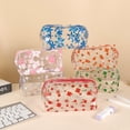 thumbnail image 5 of Bcylexb Transparent Zipper Pencil Pouch, Clear Pen Case with Floral Pattern Waterproof Cute Pencil Bag for Classroom Office Supplies Makeup Bag, 5 of 5