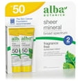 thumbnail image 2 of Loción de protección solar Alba Botanica Mineral SPF 50 120 ml (paquete de 2), 2 of 3