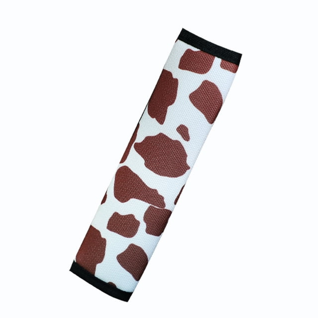 Protector de hombro para cinturón de seguridad de coche de tela con estampado de vaca
