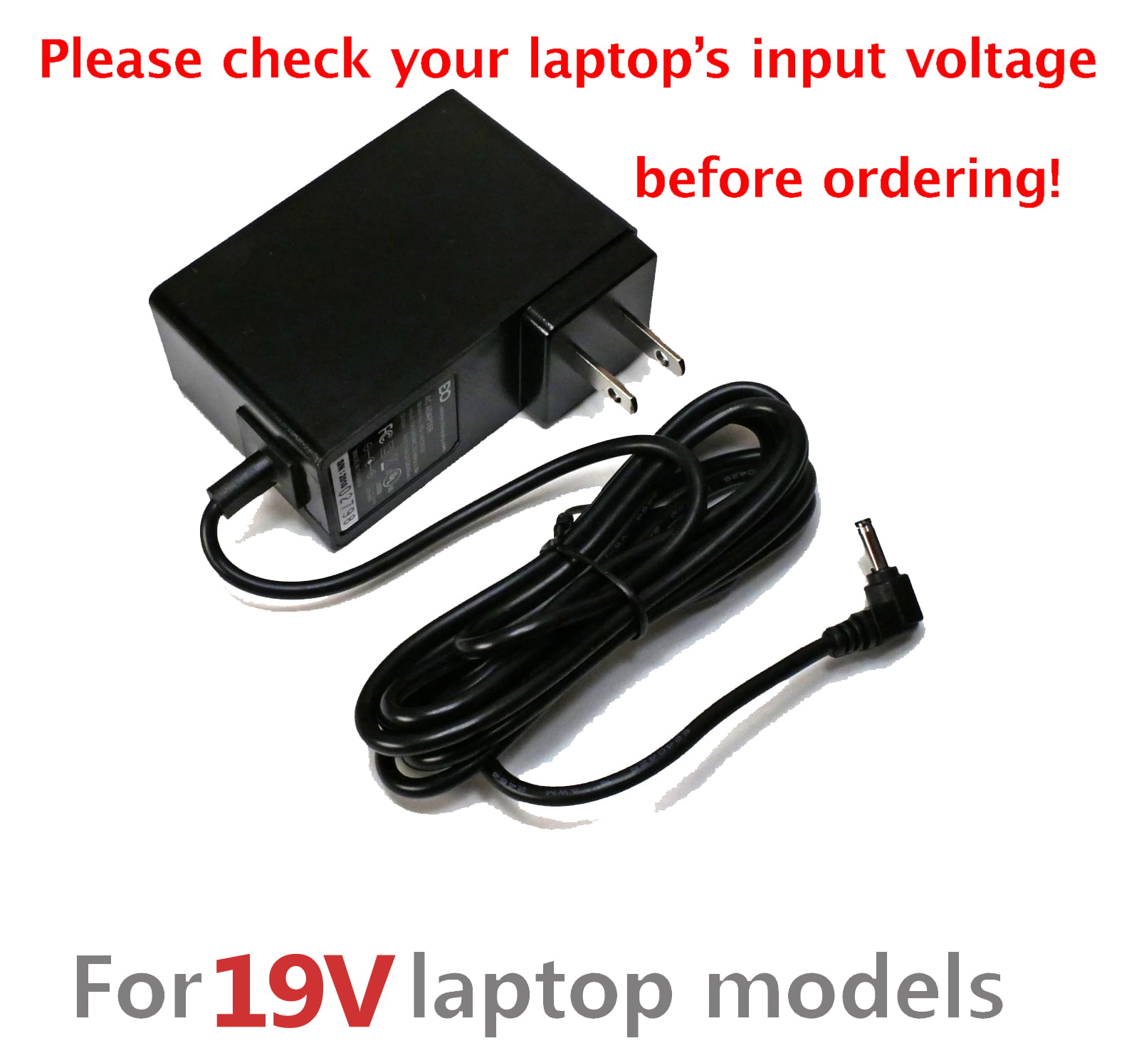 19V Wall Charger for Gateway GWTN141-10BL GWTN141-10BK 14.1 Ultra Slim  Notebook