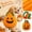 A003- C, variant on Halloween Pumpkin Dog Costume with Soft Plush Hoodie and Wizard Hat, Cute Pet Apparel for Small Dogs Cats, Fall Party Outfit Dress Up Clothes, 1 Set