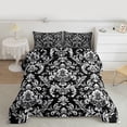 thumbnail image 2 of Manfei Boho Damask Adult Bedding Comforter Set, Retro Western Flower Print Twin Comforter Sets, Mandala Bohemian Style Reversible Bedding Set, Microfiber Bedroom Decor, 2 Pieces, 2 of 8