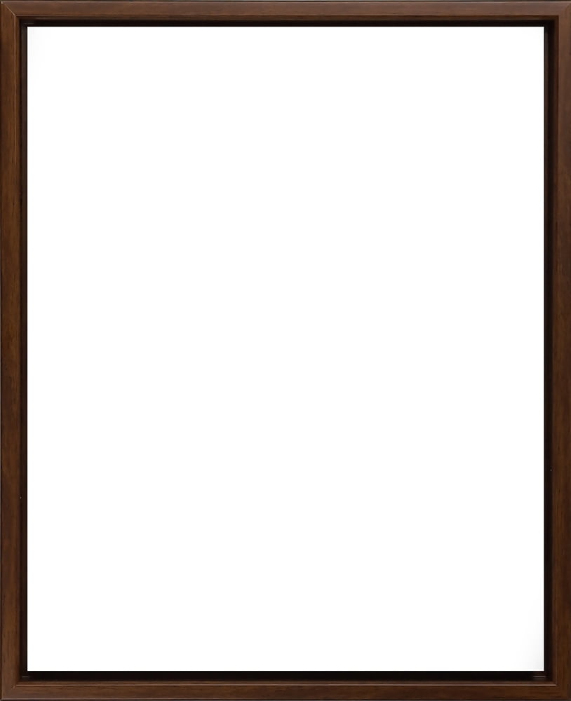 2-1/8 Deep Polystyrene 12x20 Walnut Floater Picture Frame for 0.75 1.5 1.75 Stretched Canvas by WholesaleArtsFrames-com Floating Frame Made In USA