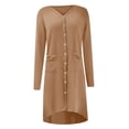 thumbnail image 4 of Womens Long Sleeve Cardigan Casual Light Soft Knit Cardigan Sweater Coat Cardigan Autumn And Winter Mid Length Long Sleeve Buttons Ladies Front Open Sweater Open Front Duster for Women Open Cardigans, 4 of 4