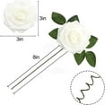 thumbnail image 3 of Gustave 50pcs Artificial Roses Flowers Foam Fake Roses with Stems for DIY Wedding Bouquets Centerpieces Floral Arrangements Party Tables Home Decorations (White), 3 of 5
