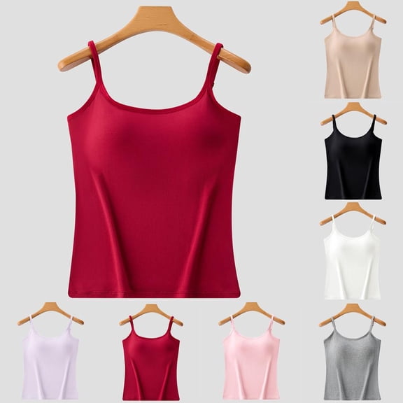 Women's Extended Size Seamless Wirefree Thermal Camisole for All Seasons Sports Yoga Workout and Lounge Wear
