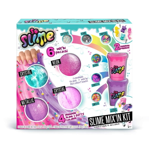 Kit de slime Mix'in de Canal Toys, 4 colores, 2 figuras