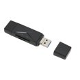 thumbnail image 2 of 3-in-1 USB storage card reader USB C USB 3.0 MICRO USB Portable storage card Memory card reader with 3 connectors Black, 2 of 5