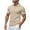 Khaki, variant on Kovlvoll Shirts for Men Button Lapel Collared Short Sleeve Mesh Casual Loose Summer Classic Basic Shirt