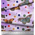 thumbnail image 3 of Soimoi Rayon Fabric Dot & Butterfly Decor Fabric Printed Yard 56 Inch Wide, 3 of 3