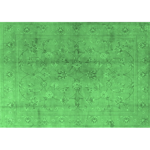 Ahgly Company Indoor Rectangle Persian Emerald Green Traditional Area Rugs, 3' x 5'