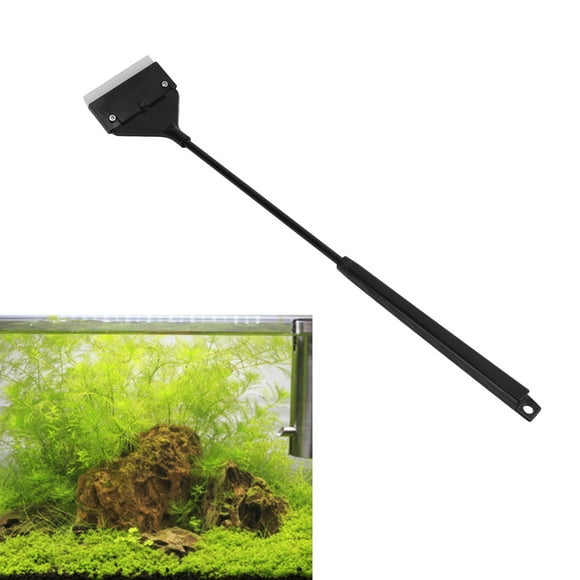 Raspador De Algas, Raspador De Vidrio Para Pecera 2 En 1, Largo Pequeño, Estable, Seguro Para Tanque De Agua Dulce Para Agua Salada
