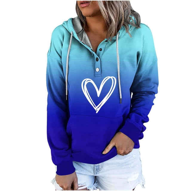 Ichuanyi liquidación de estampado para mujeres color de degradado femenino suelto botón de manga larga suéter suéter ICHUANYI WER2023082207233