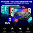 thumbnail image 3 of Switch Controller Compatible with Switch/Switch Lite/Switch OLED, Extra Controller with Paddles, Wireless Switch Pro Controller with Turbo, 6-Axis Gyro,Programmable with Buttons,Black, 3 of 8