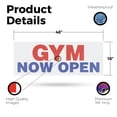 thumbnail image 2 of Gym Now Open Vinyl Decal 48 Inch x 18 Inch Weatherproof Heavy-Duty Adhesive Backing | Fitness Promotions, New Location, Membership Opportunities | Made in USA, 2 of 6