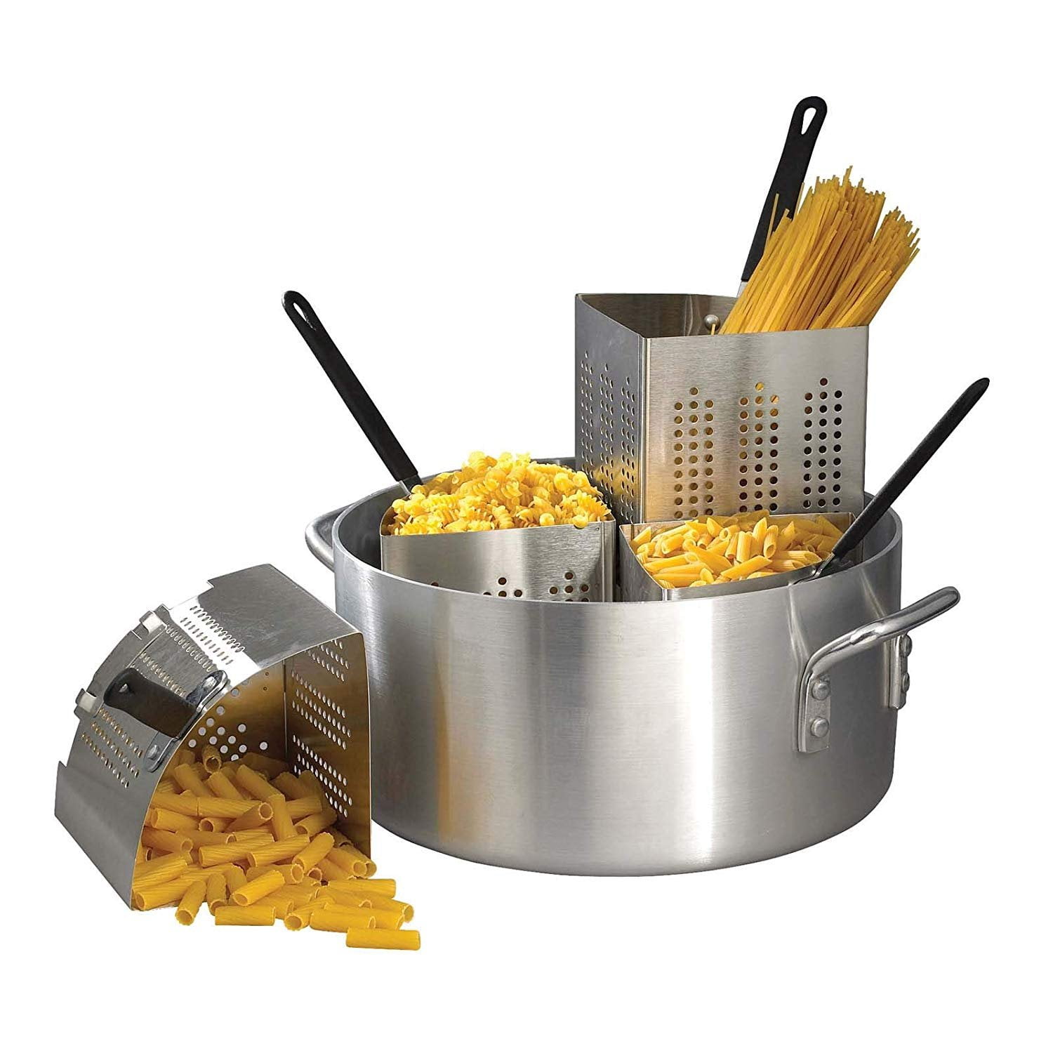 Pentola Winco USA Super Alluminio 40 Quart - Pesante, Bordo Rinforzato 4 Mm