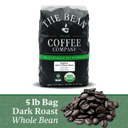 The Bean Coffee Company Organic Suzi's Power Bean, Dark Roast, Whole Bean, 5-Pound Bag
