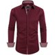 thumbnail image 1 of Camisa de vestir Alimens & Gentle de manga larga sin arrugas, color rojo vino, 1 of 8